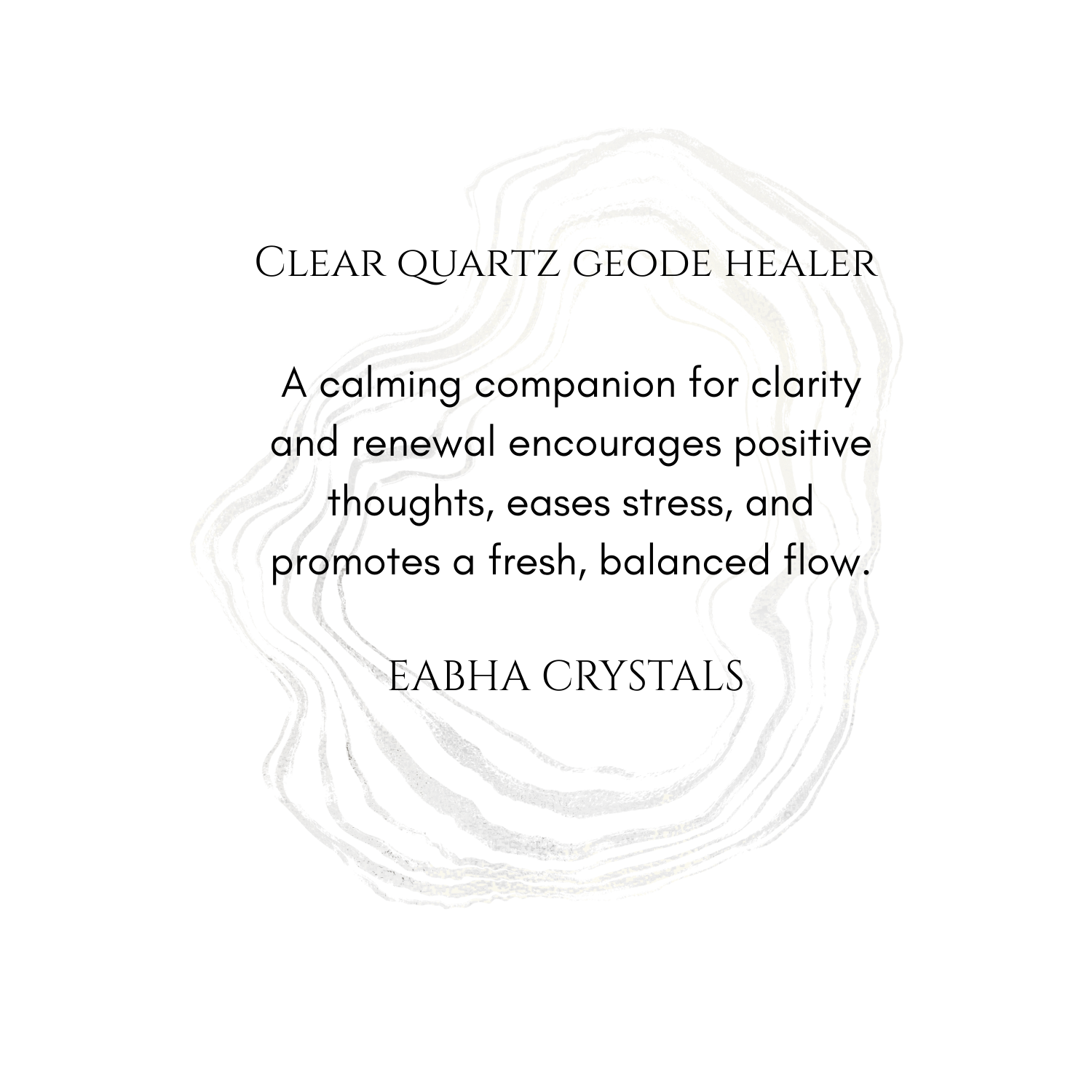 Geode clear quartz crystal